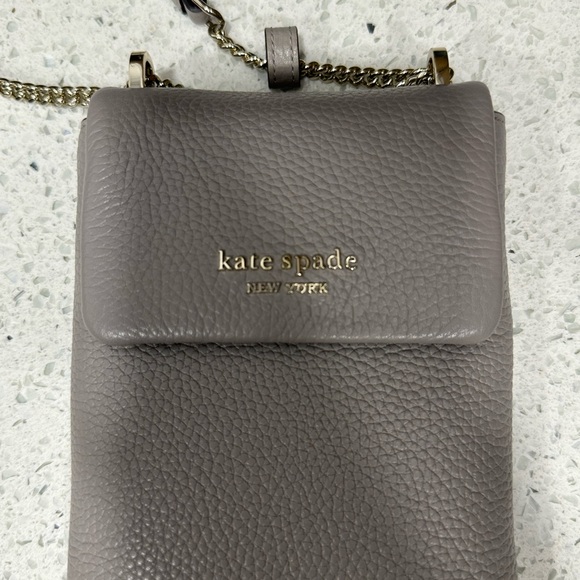 KATE SPADE NEW YORK Veronica Pebbled Phone Crossbody in Gray - Picture 3 of 6